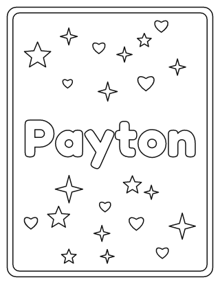 Payton Name Coloring Page