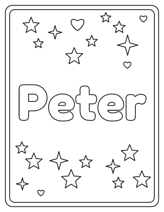 Peter Name Coloring Page