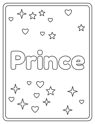 Prince Name Coloring Page