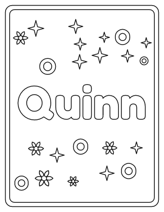 Quinn Name Coloring Page