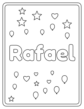 Rafael Name Coloring Page