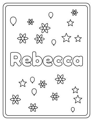 Rebecca Name Coloring Page