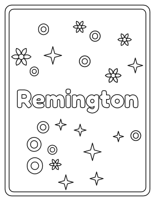 Remington Name Coloring Page