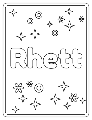 Rhett Name Coloring Page