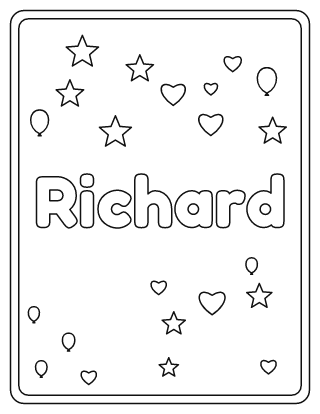 Richard Name Coloring Page