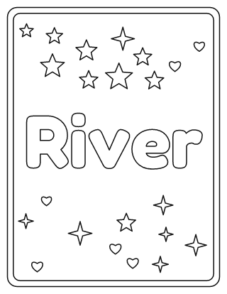 River Name Coloring Page
