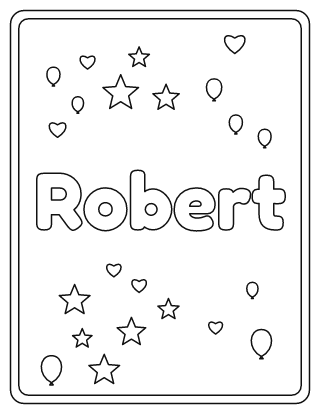 Robert Name Coloring Page