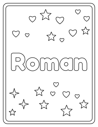 Roman Name Coloring Page