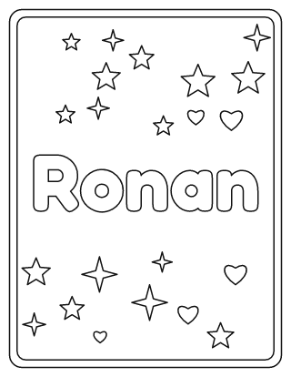 Ronan Name Coloring Page