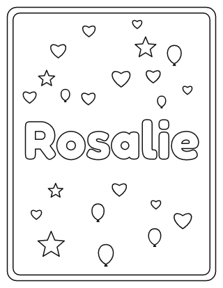 Rosalie Name Coloring Page