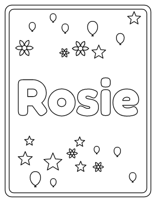 Rosie Name Coloring Page