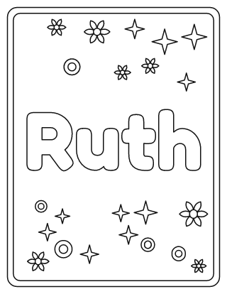 Ruth Name Coloring Page