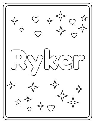 Ryker Name Coloring Page