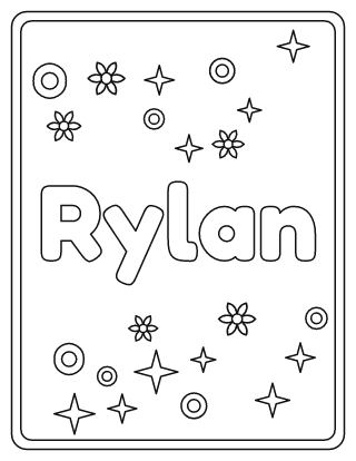 Rylan Name Coloring Page