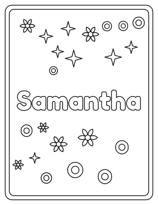 Samantha Name Coloring Page