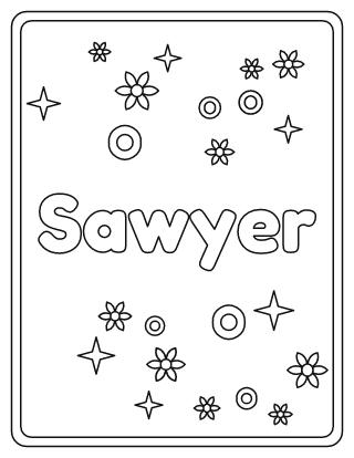 Sawyer Name Coloring Page