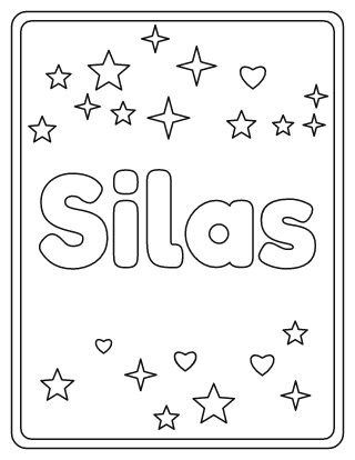 Silas Name Coloring Page