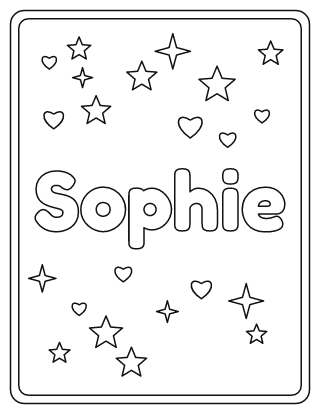 Sophie Name Coloring Page