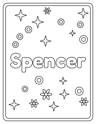 Spencer Name Coloring Page