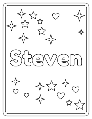 Steven Name Coloring Page