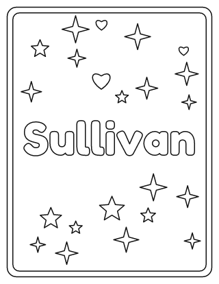 Sullivan Name Coloring Page
