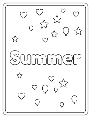 Summer Name Coloring Page