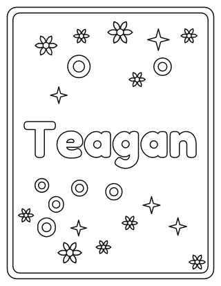 Teagan Name Coloring Page