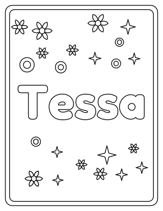 Tessa Name Coloring Page