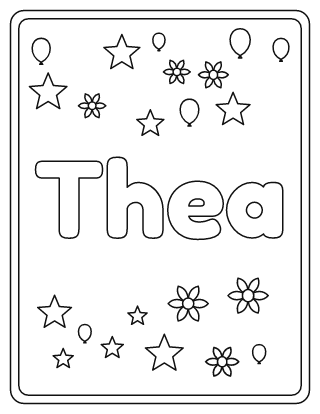 Thea Name Coloring Page