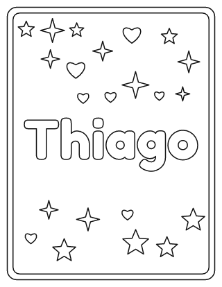 Thiago Name Coloring Page