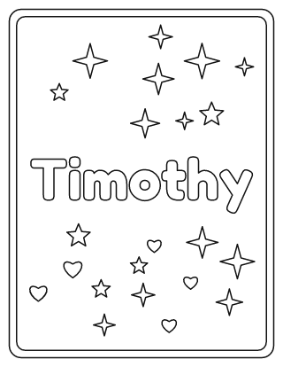 Timothy Name Coloring Page