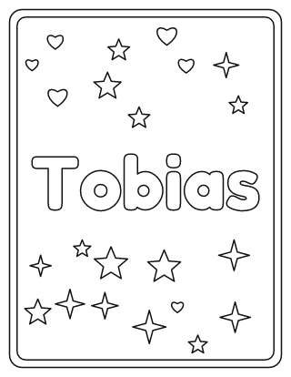 Tobias Name Coloring Page