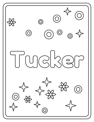 Tucker Name Coloring Page