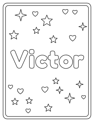 Victor Name Coloring Page