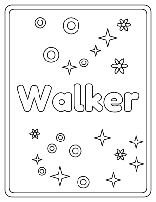 Walker Name Coloring Page