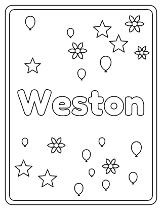 Weston Name Coloring Page