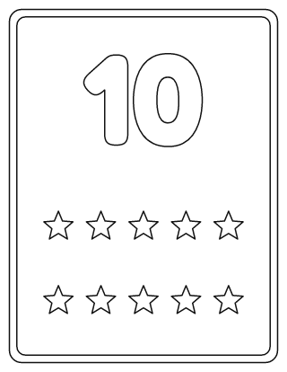 Number 10 Coloring Page