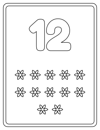 Number 12 Coloring Page