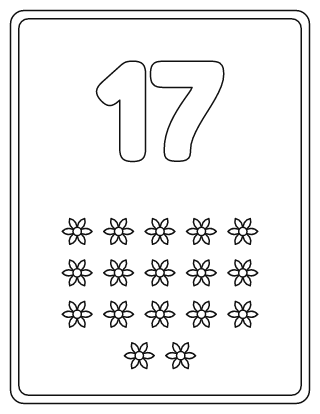 Number 17 Coloring Page