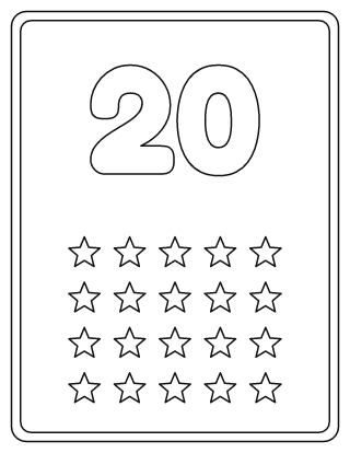 Number 20 Coloring Page