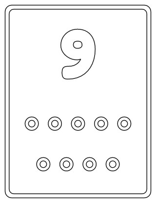Number 9 Coloring Page