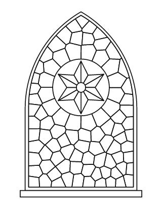 Detailed Gothic Window Stained Glass #4