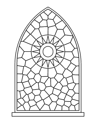 Detailed Gothic Window Stained Glass #6