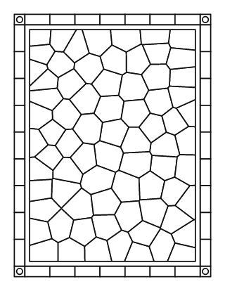 Detailed Stained Glass Panel #10