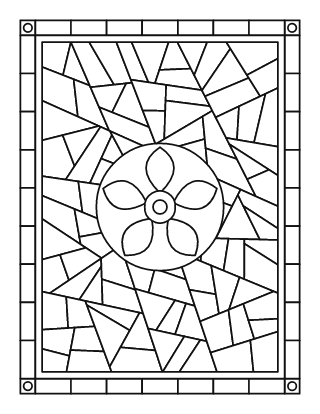 Detailed Stained Glass Panel #2