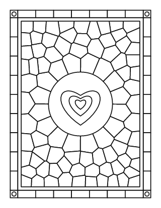 Detailed Stained Glass Panel #6