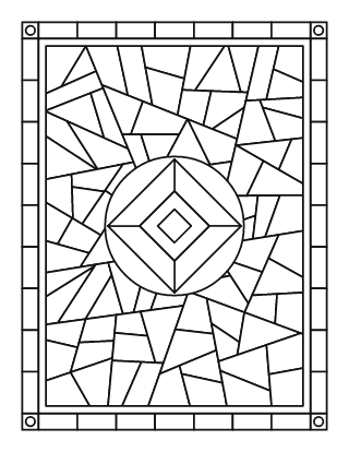 Detailed Stained Glass Panel #8