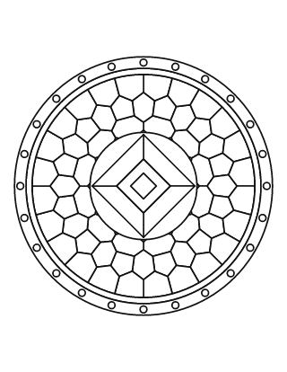 Detailed Rose Window Stained Glass #2