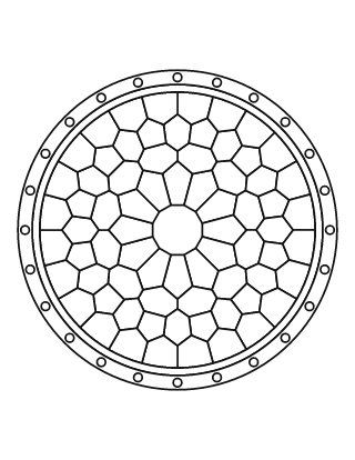 Detailed Rose Window Stained Glass #4