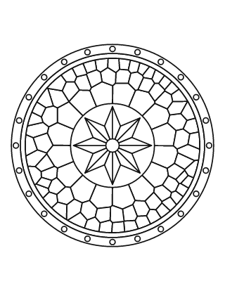 Detailed Rose Window Stained Glass #6